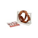 5FT No Pull Dog Leash for Medium Large Dogs - Rope Leash with Non Slip Handle & Metallic Golden-Toned Carabiner Clip (Carmel Brown) (3/8 Inch)