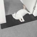 Carpet Protector for Pets Cat Carpet Protector for Doorway, Anti Scratch Under Door Cat Scratch Protector Mat, Easy to Cut Plastic Stopper (Black, 3.6FT-1pack)