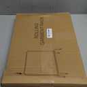 JIUYOTREE Metal Clothing Rack with Wheels 43.3 Inches Rolling Clothes Garment Coat Rack with Bottom Shelf Clothing Rack for Hanging Clothes Coats Skirts Shirts Sweaters Gold