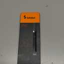 Suitisbest Genuine Leather Band Compatible with Samsung Galaxy Watch Ultra Bands 47mm for 2025 2024, No Gap Designer Rugged Strap with Metal Connectors for Men, Ideal Birthday Gift for Him (Light Brown | Black Connectors)