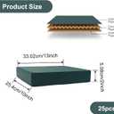25 Pack Small Green Corrugated Cardboard Mailer Boxes - 13 x 10 x 2 Inch, Ideal for Packaging, Gift Boxes, Party Decorations