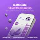 DR.DENT Purple Toothpaste Tablets with 10% Hydroxyapatite, Pap & Xylitol, Color-Correcting *Whitening Formula, Fluoride-Free, SLS-Free, Vegan, 45-Day Supply (90 Chewable Tablets)