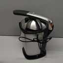 Electric Orange Juicer, Citrus Juicer Squeezer with 2 Cones and Soft Grip Handle for Effortless Juicing, Stainless Steel Quiet Orange Juice Extractor Machines for Lime Grapefruit Lemon (Black)