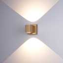 Tubicen Gold Wall Sconce Up and Down Dimmable Indoor Wall Light Fixture Hardwired Movie Theater Sconces Lighting 10W Bright Wall Lights for Living Room Hallway Stairway 3000K Gold Square Sconce