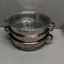 Steamer for Cooking, 5.0 Quarts Stainless Steel Steamer Pot, 3-Tier Food Steam Pots with Lid for Cooking Vegetables, Seafood, Soups, Stews and Pasta, 11 x 8.9 inch