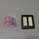 48Pcs White French Tip Press on Nails Short Square Fake Nails Pink False Nails with Bow Strawberry Design Glossy Acrylic Full Cover Glue on Nails Reusable Stick on Nail for Women Girls Manicure