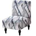 Armless Accent Slipcover Chair Cover,Stretch Spandex Removable Non-Slip Cover for Accent Chair Without Arms for Living Dining Room, 5"D x 5"W x 5"H