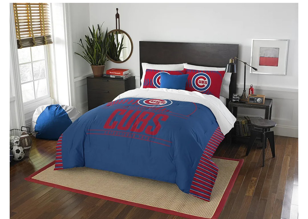 Officially Licensed MLB Full/Queen Grand Slam Comforter & Sham Bedding, Soft & Cozy, Washable, Throws & Bedding, 86" x 86"
