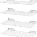 Ultrawall Wall Mounted Storage Shelf for Garage, 4 Pack Metal Shelf Rack, Heavy-Duty Wall Organizer Shelves Suitable for Shop, Shed, Garage 23.5inch x 12inch(White), 23.6 Inches X 12.2 Inches X 1.95 Inches