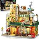 Detective Agency Building Set with LED Light, 1231PCS Detective House Building Block Toy Home Decor with Clues, Miniature House Construction Model Gift for Adults Teens Kids Boys Girls 8-12+