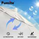 6.5ft Portable Beach Umbrellas for Sand Beach UV 50+ Umbrella with Tilt & Steel Pole, Protection with Heavy Duty Anchor, Patio Umbrella with Carry Bag