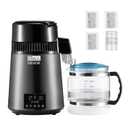 VEVOR Water Distiller, 4L /1.1 Gallon Pure Water Distilled for Home Table Countertop, 750W Distilling Maker with Glass Carafe, Stainless Steel Interior Drinking Machine to Make Clean Waters, Grey