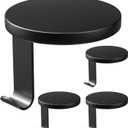 Stocking Holders for Mantle - Set 4, Round Metal - Christmas Stocking Holder, Heavy Duty Stocking Hangers with Non-Slip Protective Pad, Stocking Hangers for Mantel | TV Stand | Staircase | Dresser