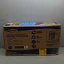 Suncast 33 Gallon Wicker-Style Hideaway Trash Can with Secure Latching Lid and Weather-Resistant Construction for Patio, Cyberspace Grey, Made in the USA