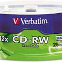 Verbatim CD-RW 700MB 2X-12X Rewritable Media Disc - 25 Pack Spindle