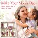 Mothers Day & Birthday Basket for Mom Luxury Gift Box with Candle, Ready to Gift Floral Keepsake, Thoughtful Mom Present from Daughter or Son