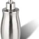 Soap Dispenser Stainless Steel - Brushed Nickel Pump Dispenser Bottle Refillable Liquid Hand Dish Soap Dispenser for Bathroom, Kitchen, Countertop, Silver (13.5 Oz / 400ML)