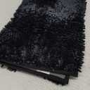 Yimobra Chenille Bathroom Rugs Non Slip, Extra Thick Soft Absorbent Bath Rug 24x17 Inch, Machine Washable Quick Dry Bath Mat for Bathroom Floor, Tub and Shower, Home Decor Accessories, Black
