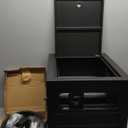 Metal Garden Hose Reel Deck box, Durable Steel Garden Hose Storage Box Cabinet, 150ft 5/8" Garden Hose Capacity. - Hose guide Manual Rewind, No-leak aluminum water connections