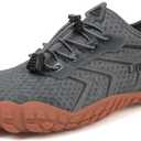 UBFEN Water Shoes Aqua Swim Shoes Mens Womens Beach Sports Quick Dry Barefoot for Boating Fishing Diving Surfing, Size: 14 Women/12 Men (Dark Grey)