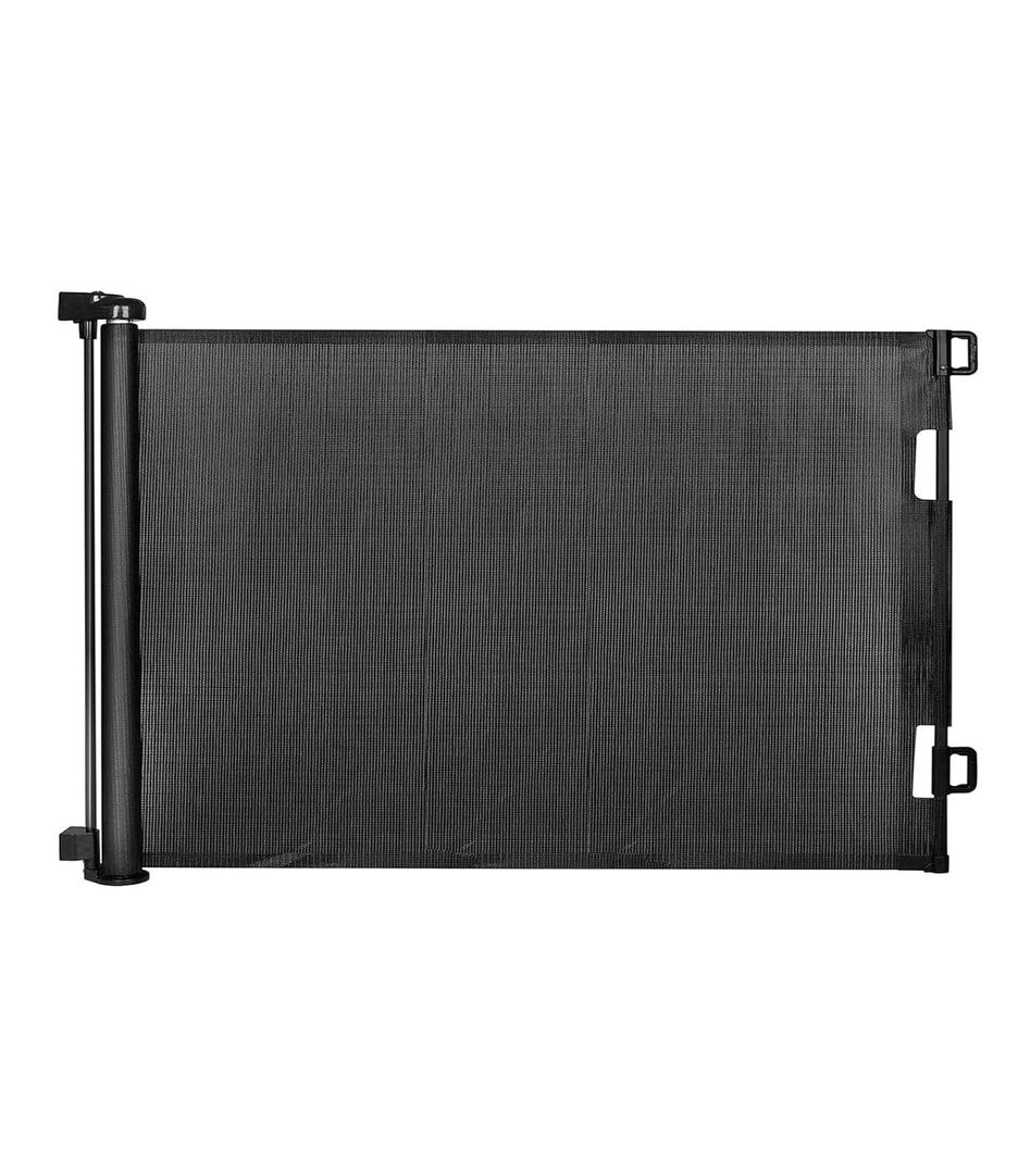 Retractable Baby Gates for Stairs, Mesh Dog Gate for Doorways, 33.6" Tall, Expands to 55" Wide, Pet Safety Essential Fit for Baseboards, Wide Toddlers Gates for Hallways, Indoor & Outdoor, Black