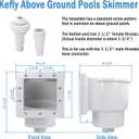 Kefly Above Ground Pools Skimmer with Accessories, Thru-Wall Skim Compatible with All Standard Pool Wall Cutouts