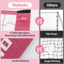 Portable Outdoor Volleyball Net Set for Backyard Beach with Adjustable Poles, Soft PU Volleyball & Pump, Carry Bag and Durable Anti-Sagging Net, 32ft