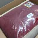 6 Panels Burgundy Ceiling Curtains with Lights for Weddings - 5ftx30ft Wrinkle-Free Tulle Fabric Wedding Arch Draping Ceiling Drapes Decorations for Wedding Party Ceremony Stage Tent Event, 60"W x 360"L