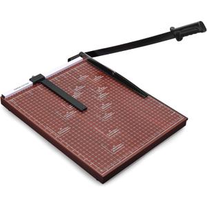 18 Inch A3 Paper Cutter Guillotine - Industrial Wooden Base Paper Slicer for Cardstock & Photos - 12 Sheet Heavy Duty Paper Trimmer for Professional Studio, Classroom & Office