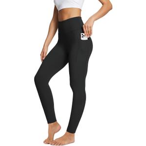 Baleaf Women's Leggings with Pockets Tummy Control Workout High Waisted Athletic 7/8 Ultra Soft Gym Yoga Ankle Pants M