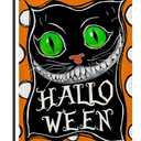 3 x Halloween Garden Flags for Outside 12x18 Inch Double Sided Burlap, Spooky Ghost Black Cat Sign Welcome Small Flag Farmhouse Yard Outdoor Decorations DF875