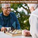 Magnetic Chess Sets for Kids & Adults, 15-Inch Wooden Chess Board with Pieces, Travel Portable Chess Set with Storage Box, Magnetic Chess Game for Beginner Pofessionals, 2 Extra Queens