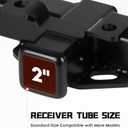 2" Receiver Trailer Hitch, Fits for Chevrolet Silverado 1999-2013, for GMC Sierra 1500, 1500 HD, 2500 1999-2013, Square Tube Frame, Black Class 4 Towing Hitch Kits Carrier