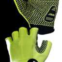 Reflective Summer Cycling Gloves for High Visibility Fluorescent Hi-Vis Gloves with Biomotion Safety, Gel Padding & Touchscreen Fingers M