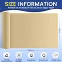 Self-Adhesive Canvas Repair Tape, 16" x 40" Waterproof Canvas Repair Patch, Fabric Patch Repairs Kit for Furniture, Tents, Sunbrellas, Boat Covers Awnings, Couches, Clothes, Bags Beige