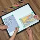 LEACUBER A2 Light Pad 25.2''x18.4'', Large Magnetic Diamond Art Light Board with Side Buttons, Super Bright Light Box for Diamond Painting, Corded Light Table for Sketching,Drawing,Weeding Vinyl Black