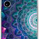 Case for Samsung Galaxy S25 Plus,Mandala Flower Space Drop Protection Shockproof Case TPU Full Body Protective Scratch-Resistant Cover for Samsung Galaxy S25+