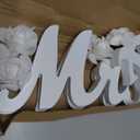 White Wooden Mr and Mrs Signs for Wedding Table, Wooden Wedding Table Signs for Ceremony and Reception - Centerpiece Decorations with Just Married Banner Gifts