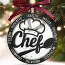 MAPDTWO Chef Ornaments for Christmas Tree - Chef Baking Gifts for Women, Cooking Lovers, Bakers - Baker, Kitchen Christmas Ornament - Cooking Bakery Cake Ornaments - Wood Ornament 2025