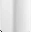 TIPGO Slim Bathroom Trash Can with Lid Soft Close, Step Pedal, 6 Liter / 1.6 Gallon Stainless Steel Trash Bin, Small Garbage Cans for Bedroom, Office, Kitchen (White)