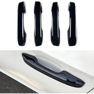 Door Handle Covers Trim Compatible with 11th Gen Civic Accessories, for Honda Civic 2022 2023 2024 2025, Accord/CR-V/HR-V 2023 2024 2025 with Smart Auto Lock - Glossy Black Car Decoration