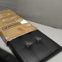 YOUDENOVA 30 inches Folding Storage Ottoman, 85L Storage Ottoman Bench for Living Bedroom and Hallway, Faux Leather Black Footrest with Foam Padded Seat, Support 350lbs