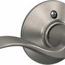 Schlage F40 ACC 619 Accent Door Lever, Bed & Bath Privacy Lock, Satin Nickel
