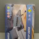 Slendor Lap Desk with Cup Holder, Foldable Laptop Table for Bed, Portable Bed Desk for Laptop and Writing, Computer Tray with Tablet Slot, Notebook Stand Reading Holder for Couch Sofa Floor,Black