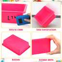 Hoteam 10 Pcs Flat Storage Organizer Tray Bin Paper Tray for Classroom Plastic Stackable File Organizer for School Office Teacher Book Organization(Dark Pink,13.78 x 9.84 x 3.15 Inch)
