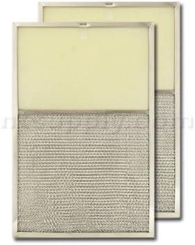 Aluminum Range Hood Filter with Light Lens - 11" X 17" X 1/2" (Lens Size 6-3/4" X 11") Pull Tab, Center, Short Side