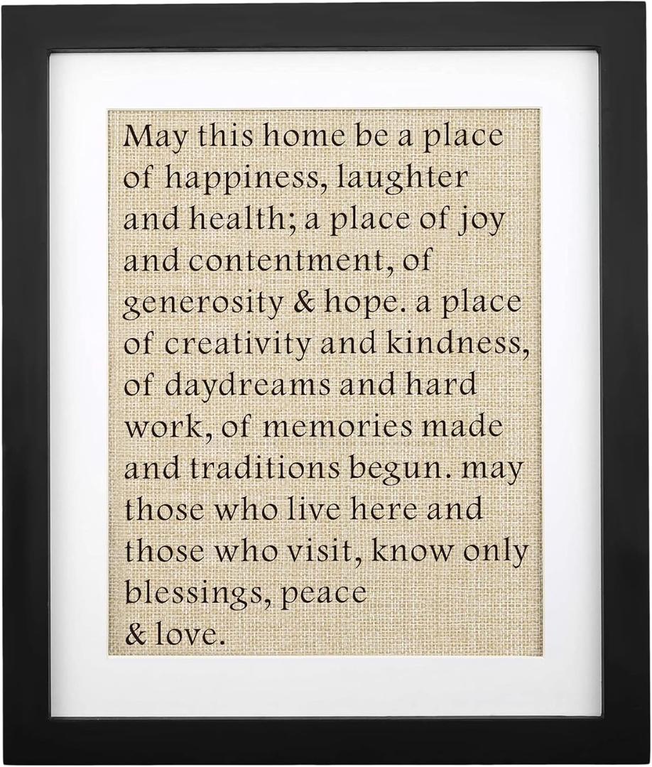 House Warming Gifts Framed 11" X 13", Housewarming Gifts for Friend Homeowner Neighbors, New House New Home Gift, Christmas Gift, First Home Decorations