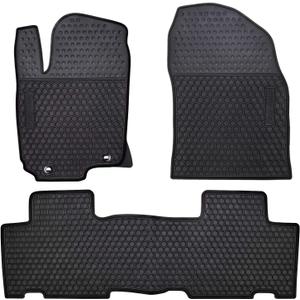 Car Rubber Floor Mat Custom Fit for Toyota RAV4 2014 2015 2016 2017 2018 Full Black Auto Floor Liner Mats All Weather Protection Heavy Duty Odorless