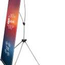 USCNC X Banner Stand Adjustable Fit Banner 24 x 63 to 32 x 72 Inch(6 Pack) | Fits 24"–32" W x 63"–72" H banners. Lightweight, portable, and easy to set up for indoor events and displays.