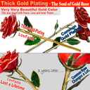 Valentine Gift Real Rose Dipped 24K Gold with Crystal Stand, Best Anniversary Rose Gift for Her Wife Mother Birthday Christmas (C21. Teal Blue -Thick Gold Blooming)